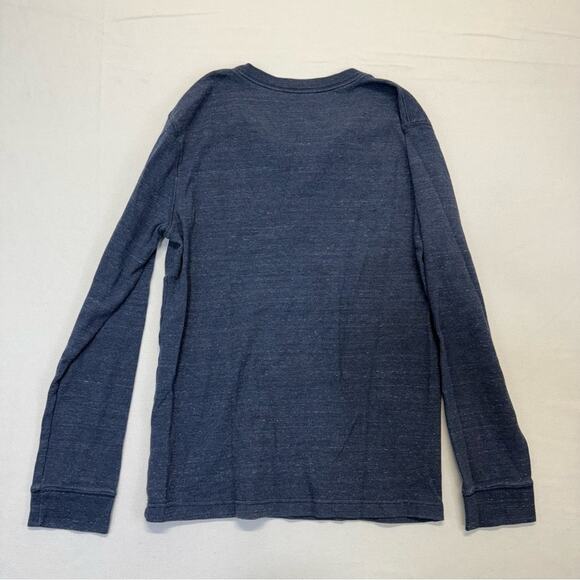 Sonoma Thermal Half Button Down T-shirt heather blue waffle print Men’s Small - Picture 4 of 5